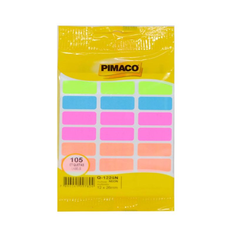 Etiqueta-Adesiva-Multiuso-Retangular-Q-1226N-Multicor-Neon-12x26mm-Pimaco--105-etiquetas-