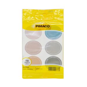 Etiqueta Adesiva de Papel De - Para Com Carinho 35mm Pimaco (18 etiquetas)
