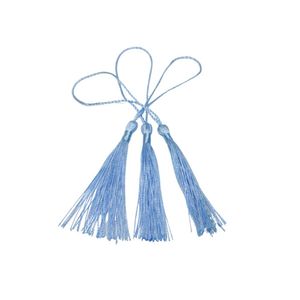 Enfeite de Tecido Franja Tassel Azul Bebê Art Lille (12 unidades)