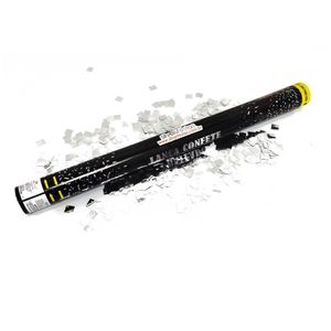 Lança Confete Prateado Metalizado 60cm Silver Festas (1 unidade)