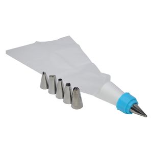Kit Bicos de Confeitar C/ Adaptador e Manga Pequena Ref. FT 268 Silver chef (08 peças)