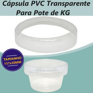 Cápsula (Lacre de Segurança) de PVC 157x30mm P/ Pote Plástico de 1 KG (1000 unidades)
