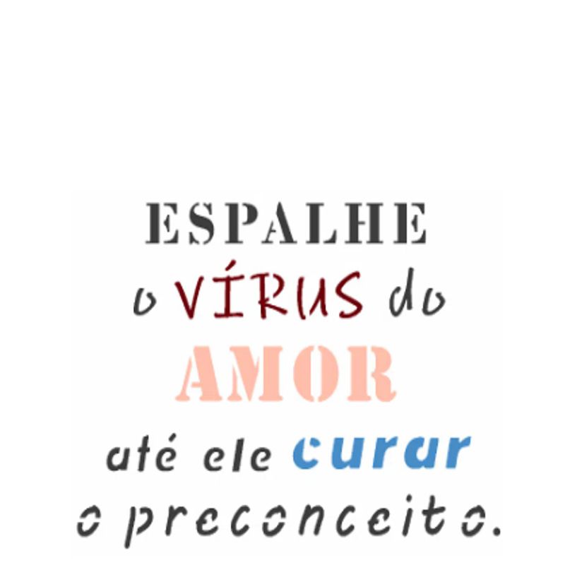 StencilSimplesdeAcetatoparaPintura10x10cmRefOPA2904FraseEspalheoVirusdoAmorOPA01unidade