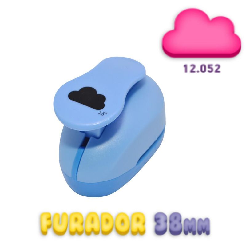 Furador Artesanal de EVA Nuvem 38mm 1.5" Ref. 12052 Make+ (01 unidade)