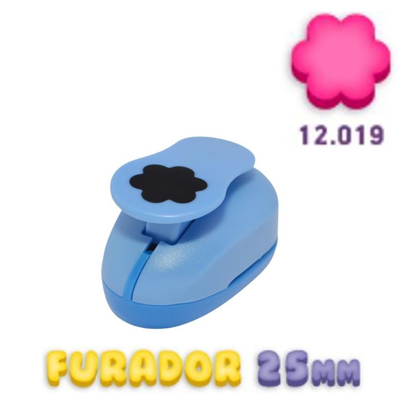 Furador Artesanal de EVA Flor 6 P�talas 25mm Ref. 12019 Make+ (01 unidade)