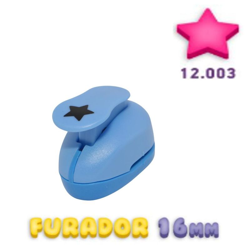 Furador Artesanal de EVA Estrela 16mm Ref. 12003 Make+ (01 unidade)