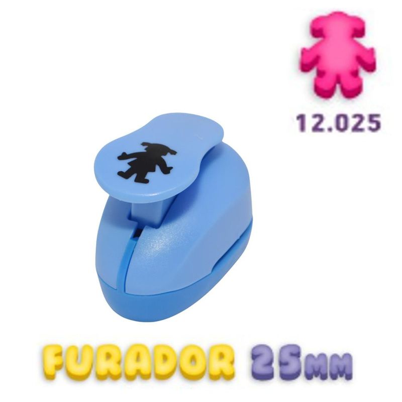 Furador Artesanal de EVA Menina 25mm Ref. 12025 Make+ (01 unidade)