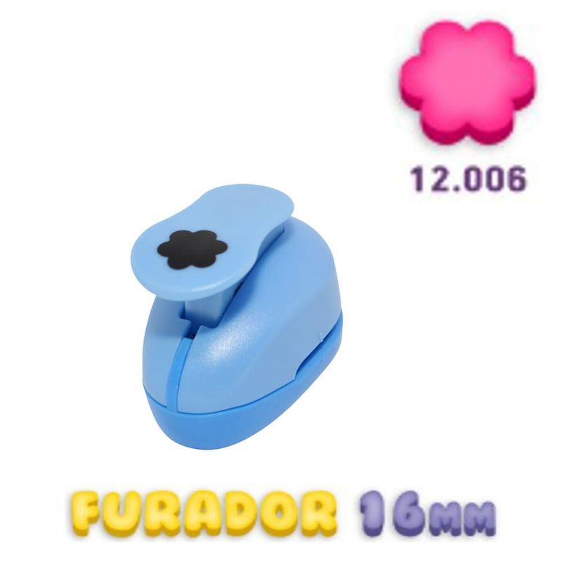 Furador-Artesanal-de-EVA-Flor-6-P�talas-16mm-Ref.-12006-Make---01-unidade-