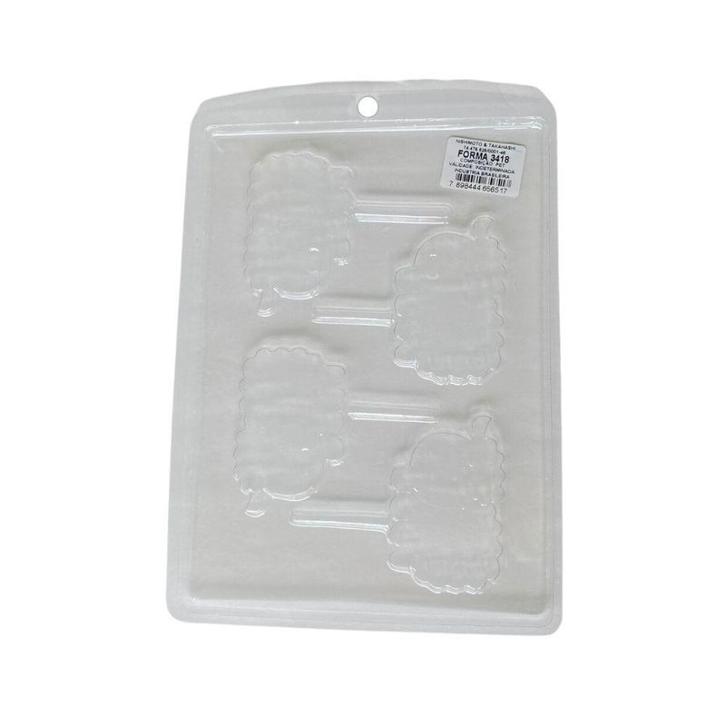 Forma de Acetato Simples Pirulito Ovelha Ref. 3418 Crystal Forming (01 Unidade)