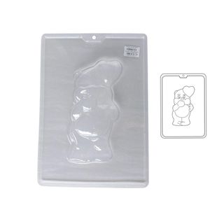 Forma de Acetato Simples Grande Urso com Balão de Coração Ref. G79 Crystal Forming (01 Unidade)