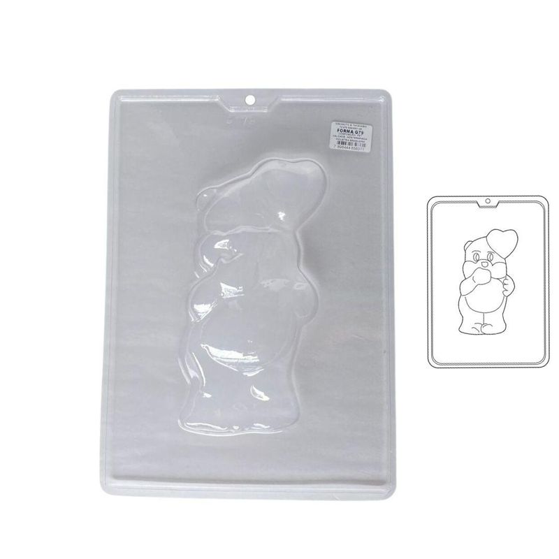 Forma-de-Acetato-Simples-Grande-Urso-com-Balao-de-Coracao-Ref.-G79-Crystal-Forming--01-Unidade-