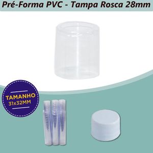 Pré-Forma (Lacre de Segurança) de PVC 31x32x0,08mm P/ Rosca 28mm (1.000 unidades)