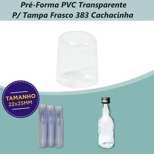 Pré-Forma (Lacre de Segurança) de PVC 22x25x0,08mm P/ Tampa Frasco 383 Cachacinha (1.000 unidades)