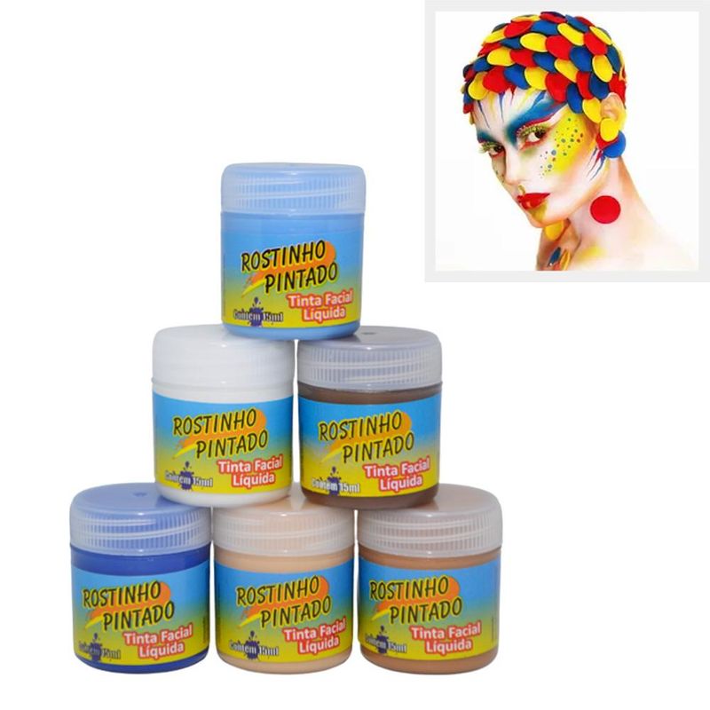 Tinta Facil Líquida Rostinho Pintado (15ml)-branca