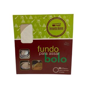 Fundo para Assar Bolos em Papel Manteiga Redondo 20cm Fernanda Ajonas (12 Unidades)