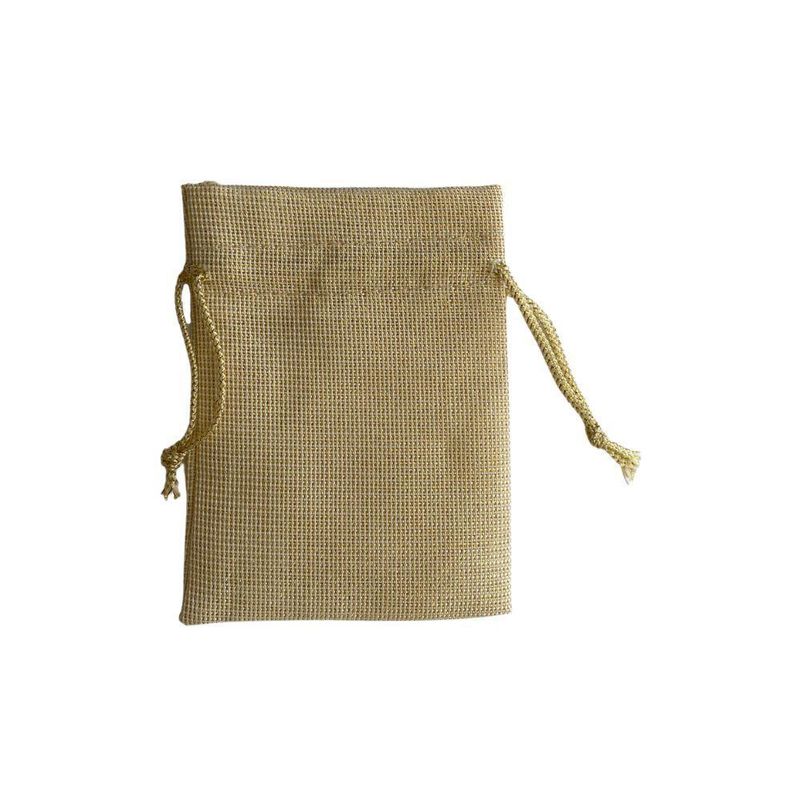 Saquinho-de-Tecido-com-Brilho-Dourado-09x12cm-Art-Lille--10-Unidades-