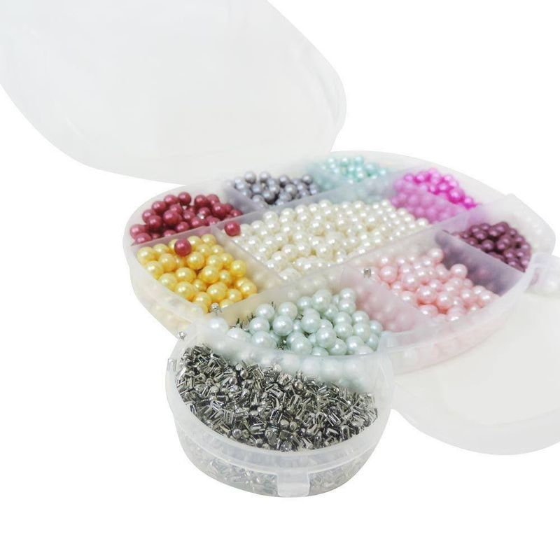Kit Estojo Pérolas ABS 6mm 10 Cores Westpress (1100 Peças)