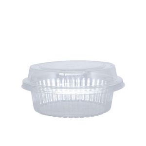 Embalagem de PET Redonda Transparente C/ Tampa P/ Doces Ref. I 640 140ml Intraplast (10 unidades)