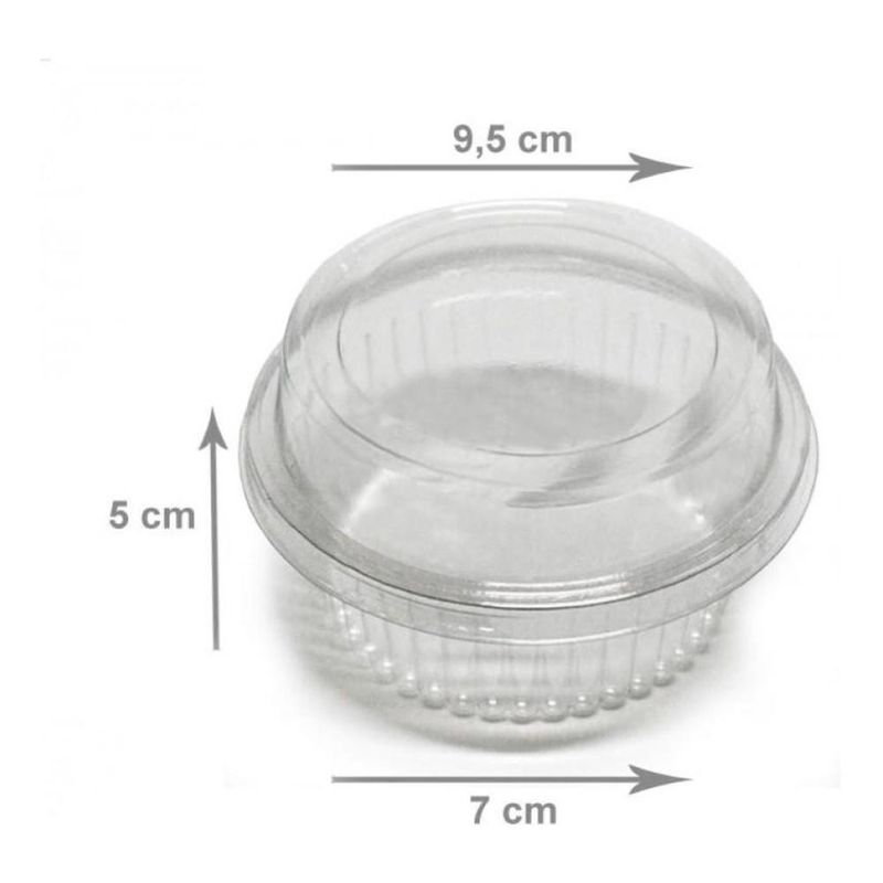 Pote-Redondo-Transparente-com-Tampa-Ref.-G-645-120ml-Galvanotek--Kit-com-10-unidades-