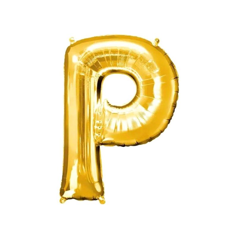 Balao-Metalizado-Globo-Letra-P-Dourado-40cm-Jupiter-Party--01-Unidade-