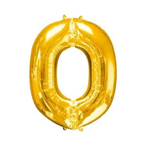 Balão Metalizado Globo Letra O Dourado 40cm Júpiter Party (01 Unidade)