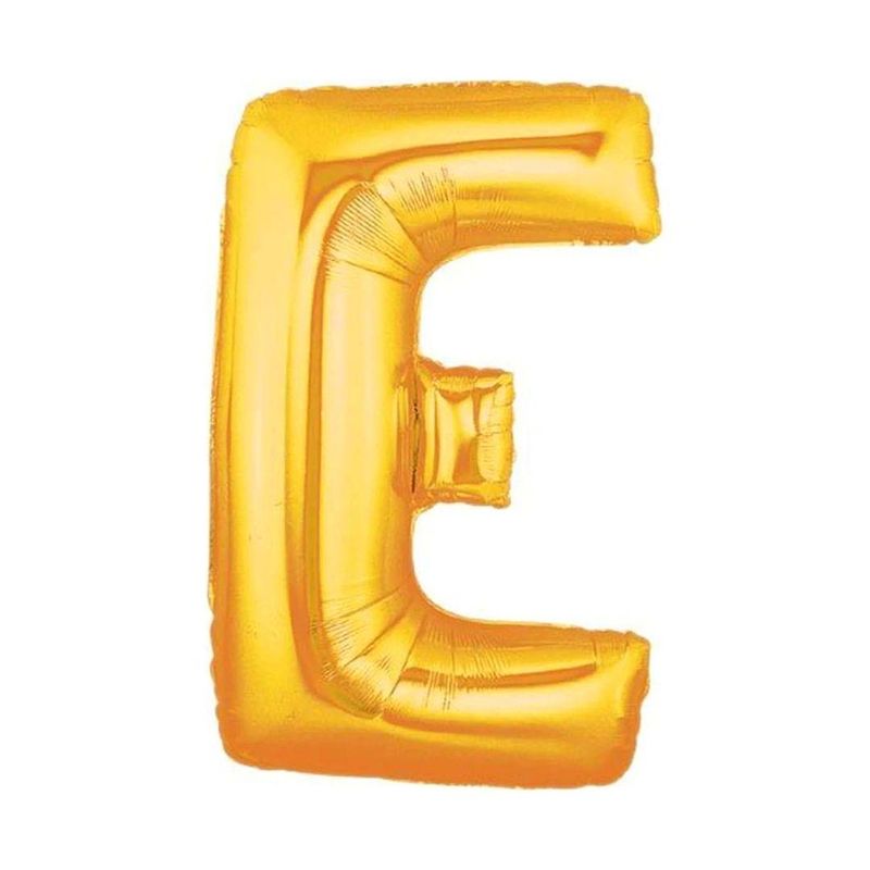 Balao-Metalizado-Globo-Letra-E-Dourado-40cm-Jupiter-Party--01-Unidade-