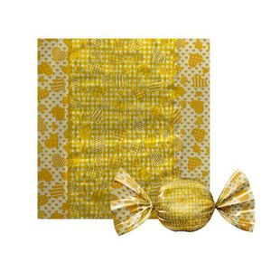 Embalagem para Trufas e Bombons Coração Amarelo Carber (100 Unidades)