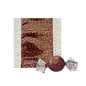 Embalagem para Trufas e Bombons Granulado Marrom Cromus (100 Unidades)