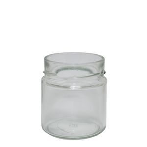 Pote de Vidro Redondo S/ Tampa 250ml Boca 70mm Premier Pack (01 unidade)