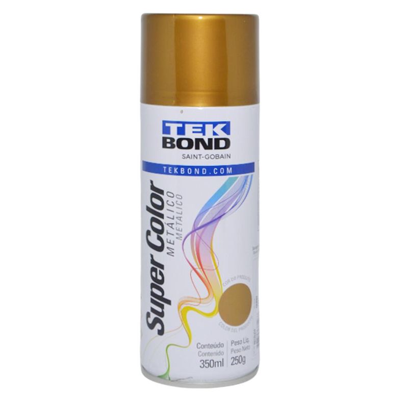 Tinta-em-Spray-Super-Color-Metalico-Ouro-350ml-TekBond--01-unidade-
