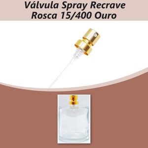 Válvula Spray Recrave Metal Rosca 15/400 Ouro (01 unidade)