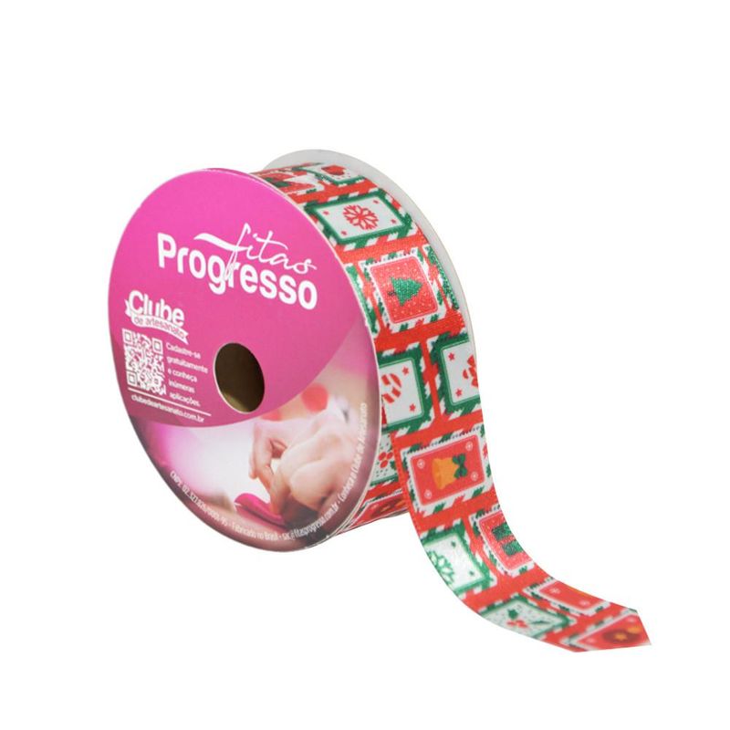 Fita de Cetim ECF 005TR 22mm Cor 164 Natal Progresso (10 metros)