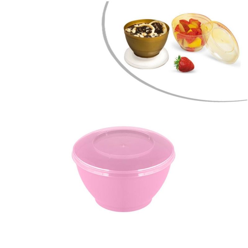 Kit-Pote-e-Tampa-Redondo-em-Poliestireno-Ref.761-100ml-Rosa-Strawplast--10-unidades-