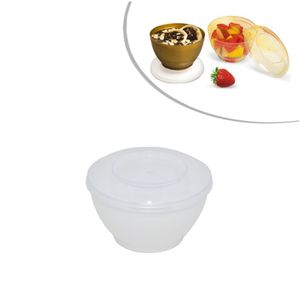 Kit Pote e Tampa Redondo em Poliestireno Ref.787 100ml Branco Strawplast (10 unidades)