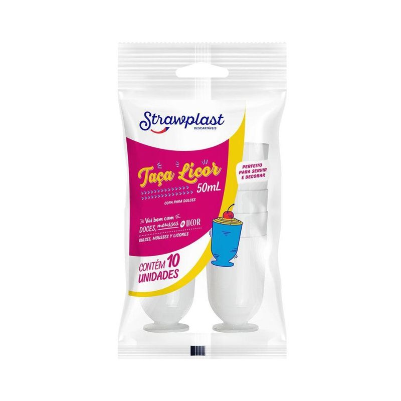 Taca-para-Licor-em-Poliestireno-50ml-Branca-Strawplast--10-Unidades-