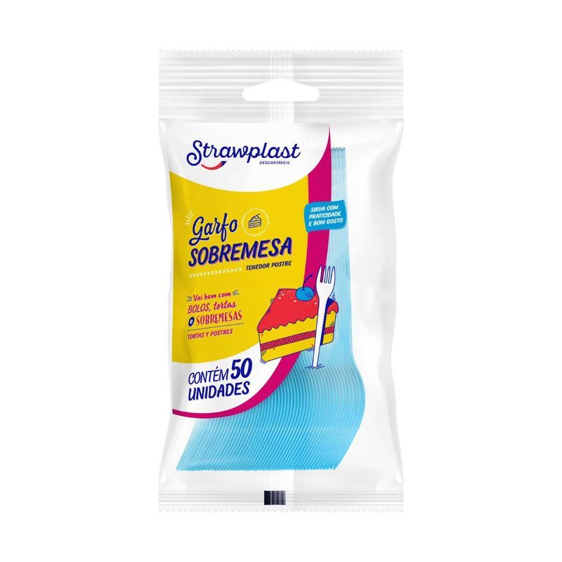 Garfo-de-Sobremesa-Azul-Strawplast--50-Unidades-