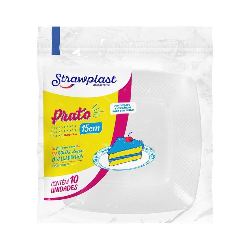 Prato-Descartavel-Incolor-Quadrado-15cm-Strawplast--10-Unidades-