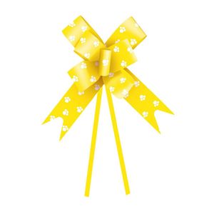 Laço Pronto Patinhas Amarelo Ref.: 1822189 2,3x42 cm Cromus (1 unidade)
