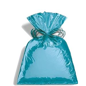 Saco Plástico Liso Metalizado Azul Tamanho P4 15x22cm Cromus (50 unidades)