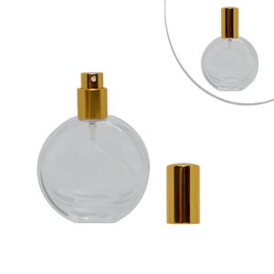 Frasco de Vidro Mônaco 30ml C/ Válvula Spray Dourado Office Brand (01 unidade)