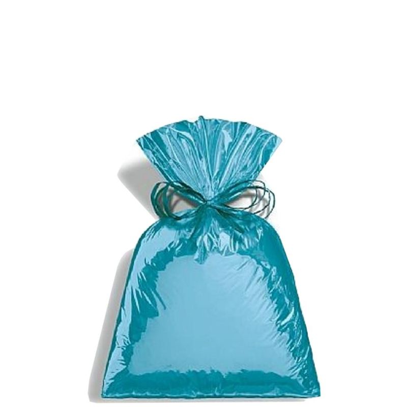 Saco-Para-Presente-Liso-Metalizado-Azul-Tamanho-P3-10x14cm-Cromus--50-unidades-