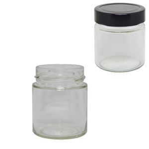 Pote de Vidro Redondo Standard 156ml Boca 58mm Sem Tampa Premier Pack (01 unidade)