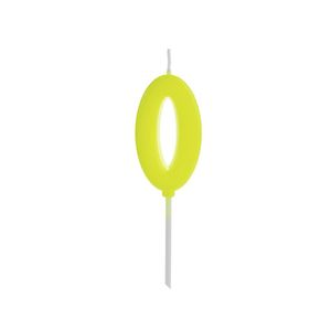 Vela Pick Amarela Nº 0 Silver Festas (01 Unidade)