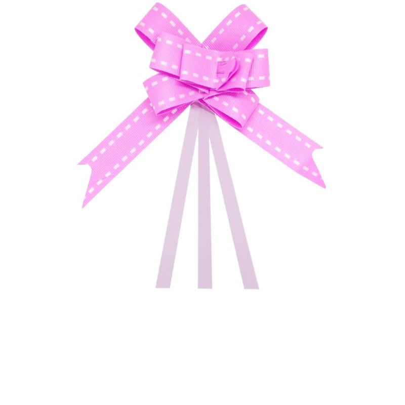 Laço Pronto Rosa Tracejado Ref.1530047 1,2x24,5cm Cromus (10 unidades)