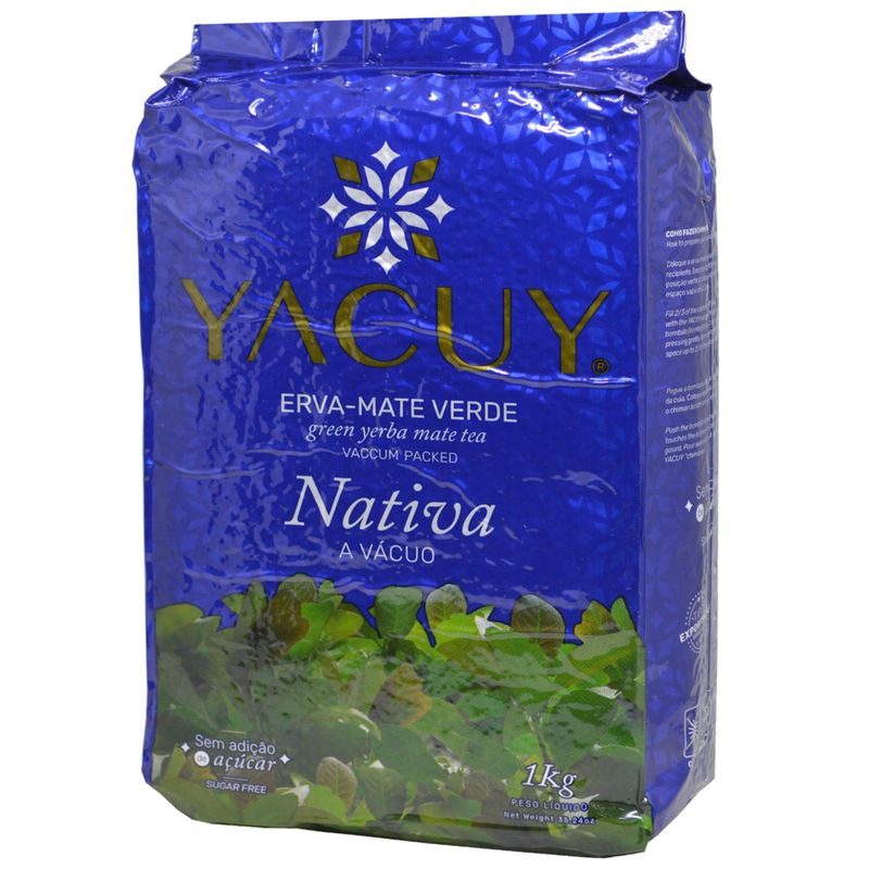Erva-Mate-Verde-Nativa-Tradicional-para-Chimarrao-a-Vacuo-Yacuy--1KG-
