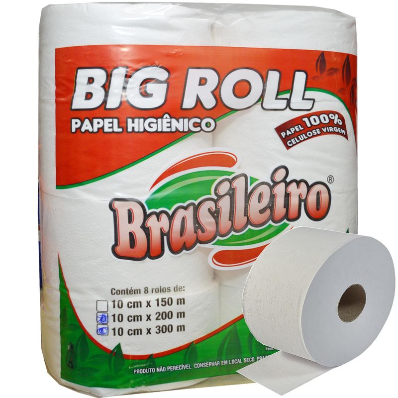 Papel-Higienico-100--Celulose-Virgem-Branco-Big-Roll-10cm-x-150mts-Brasileiro--08-unidades-