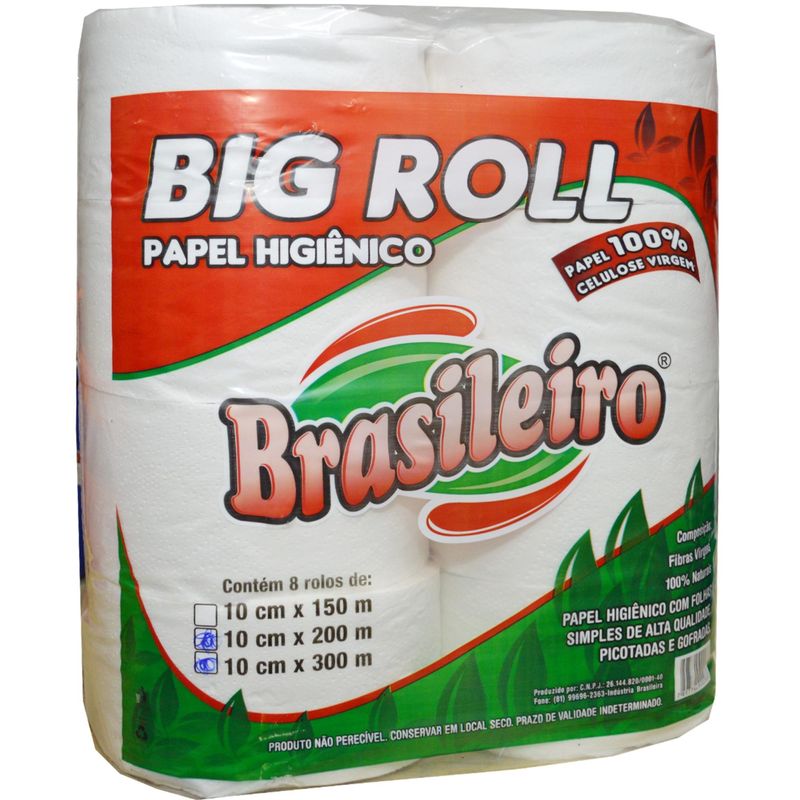 Papel-Higienico-100--Celulose-Virgem-Branco-Big-Roll-10cm-x-150mts-Brasileiro--08-unidades-