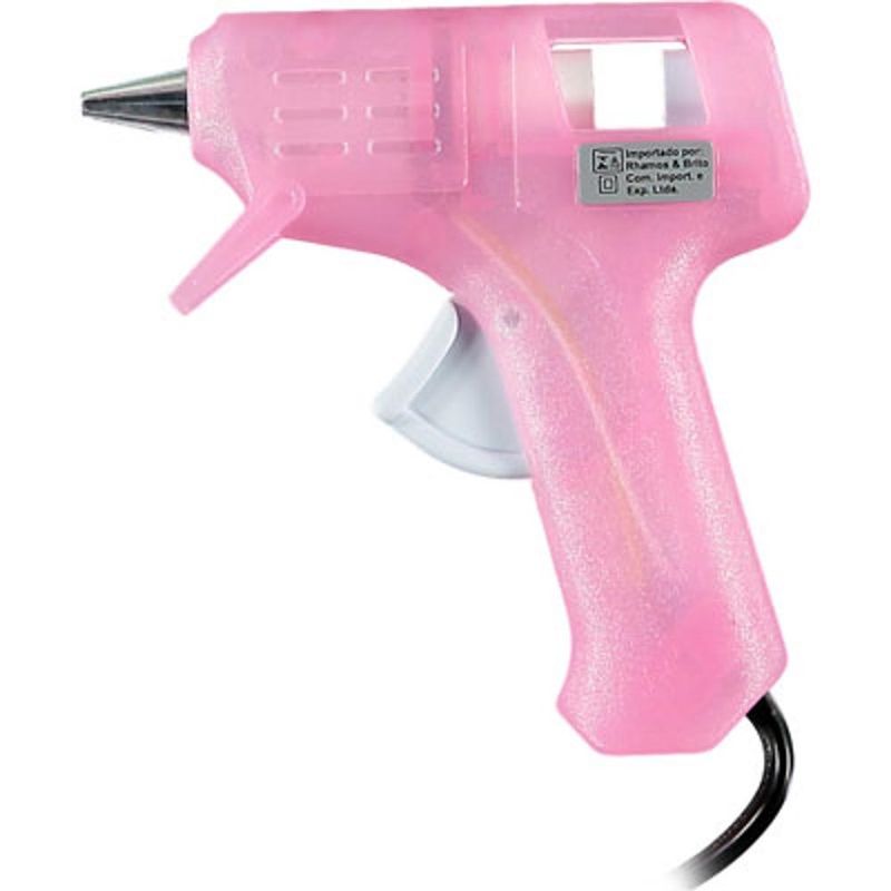 Mini Pistola de Cola Quente Modelo GM-160E Rosa BIVOLT Rhamos e Brito (01UND)