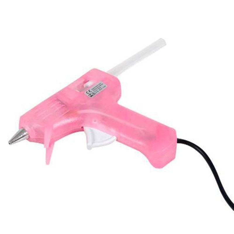 Mini Pistola de Cola Quente Modelo GM-160E Rosa BIVOLT Rhamos e Brito (01UND)