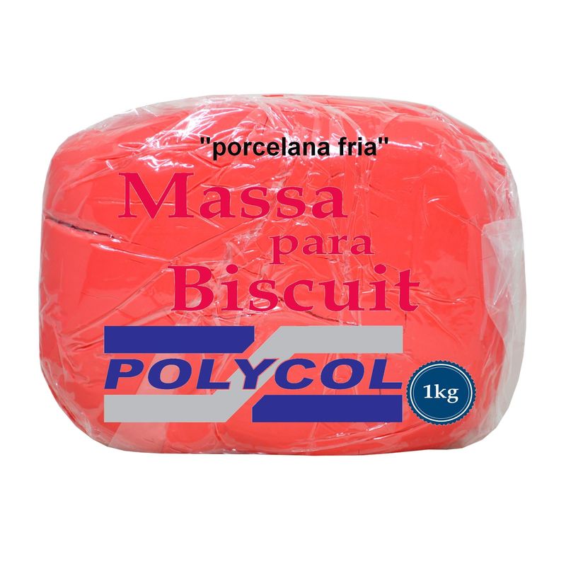 Massa Pronta para Biscuit Vermelho Intenso Polycol (1kg)